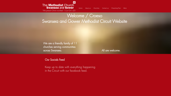 Screenshot of the Swansea & Gower Methodist Circuit website
