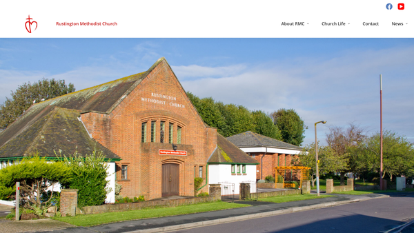 Screenshot of the Rustington Methodist Church website