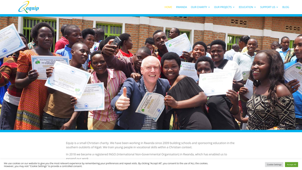 Screenshot of the Equip website