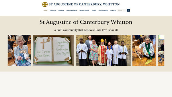 Screenshot of the The Parochial Church Council Of The Ecclesiastical Parish Of St. Augustine's Of Canterbury, Whitton website