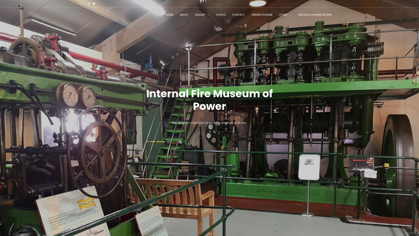 Screenshot of the Internal Fire Museum Of Power website
