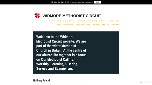 Screenshot of the Widmore Methodist Circuit website
