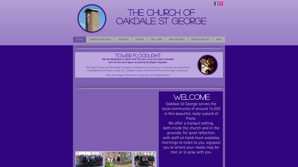 Screenshot of the The Parochial Church Council Of The Ecclesiastical Parish Of Oakdale St.george, Poole website