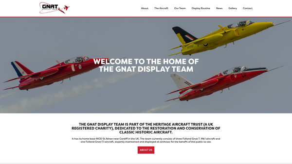 Screenshot of the The Heritage Aircraft Trust website