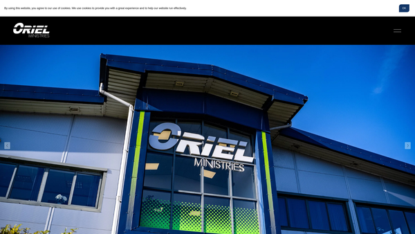 Screenshot of the Oriel Ministries website