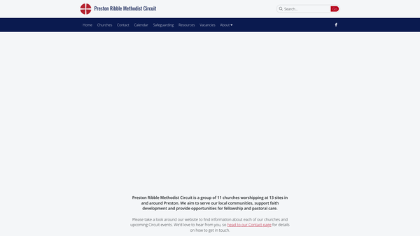Screenshot of the Preston Ribble Methodist Circuit website