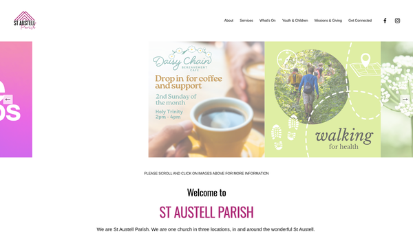 Screenshot of the The Parochial Church Council Of The Ecclesiastical Parish Of St Austell website