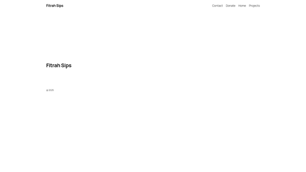 Screenshot of the Fitrah Sips website