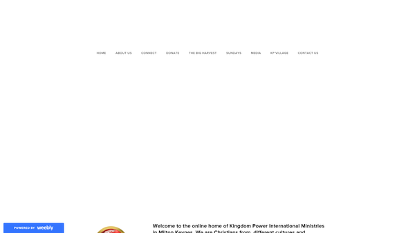 Screenshot of the Kingdom Power International Ministries website