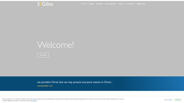 Screenshot of the The Parochial Church Council Of The Ecclesiastical Parish Of St Giles', Normanton By Derby website
