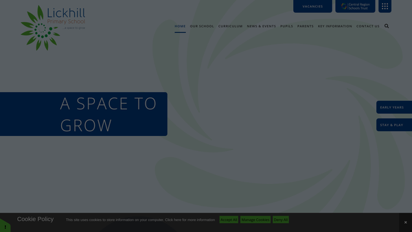 Screenshot of the Lickhill Primary School Parent, Teacher and Friends of Association website