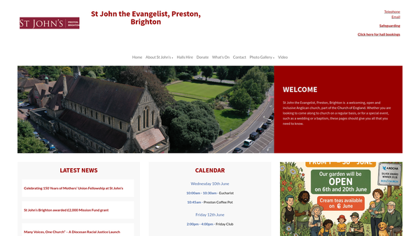 Screenshot of the The Parochial Church Council Of The Ecclesiastical Parish Of Preston St John With Brighton St Augustine And St Saviour website