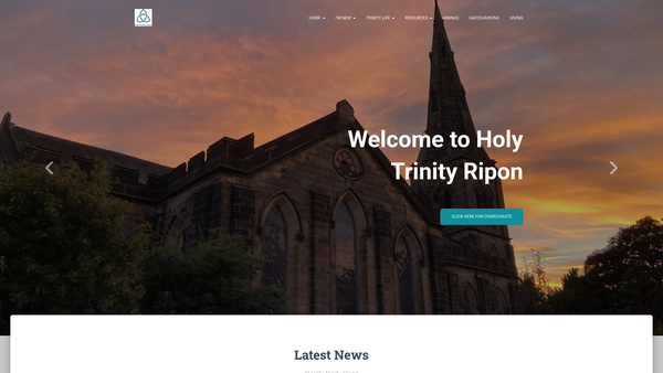 Screenshot of the The Parochial Church Council Of The Ecclesiastical Parish Of Holy Trinity, Ripon, Diocese Of Leeds website