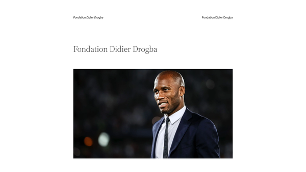 Screenshot of the Didier Drogba Foundation website