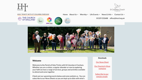 Screenshot of the The Parochial Church Council Of The Ecclesiastical Parish Of Holy Trinity, Fareham website