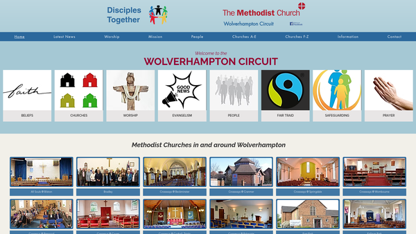 Screenshot of the Wolverhampton Methodist Circuit website