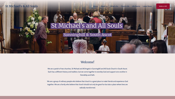 Screenshot of the The Parochial Church Council Of The Ecclesiastical Parish Of Sunninghill And South Ascot website