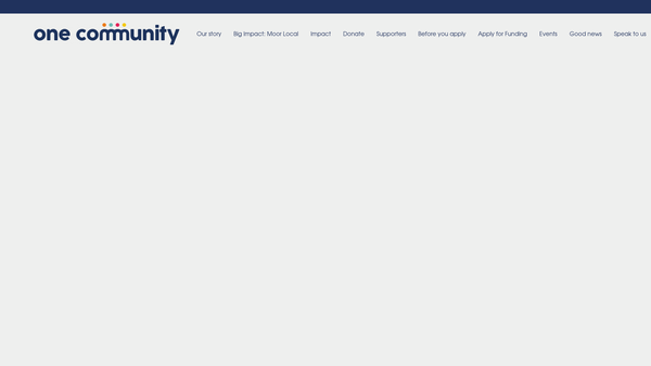 Screenshot of the One Community Foundation Limited website