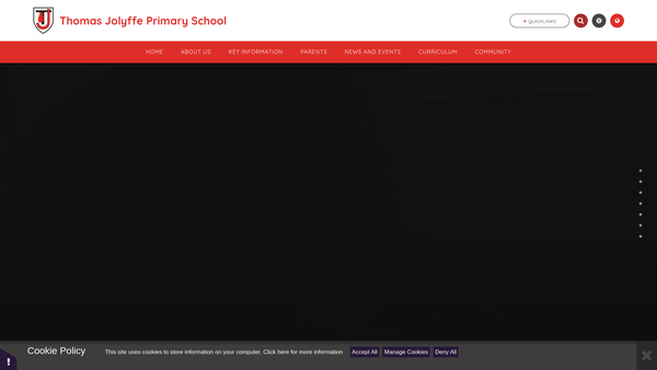 Screenshot of the Friends Of Thomas Jolyffe website