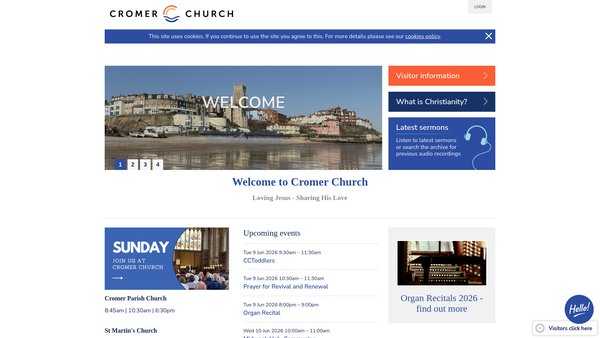 Screenshot of the Cromer PCC website