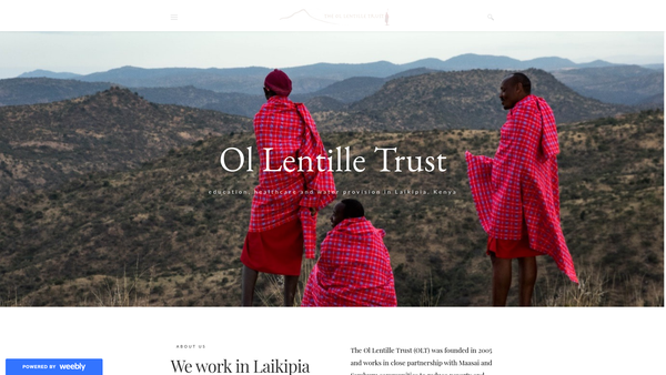 Screenshot of the The Ol Lentille Trust website