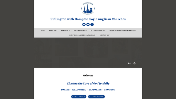 Screenshot of the The Parochial Church Council Of The Ecclesiastical Parish Of Kidlington With Hampton Poyle website