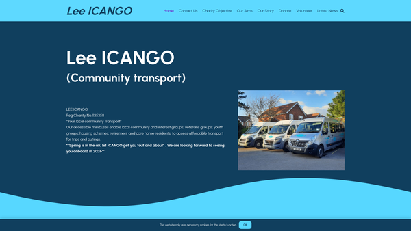 Screenshot of the Lee Icango website
