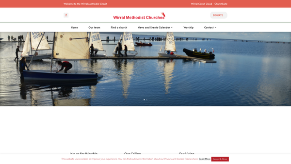 Screenshot of the Wirral Methodist Circuit website