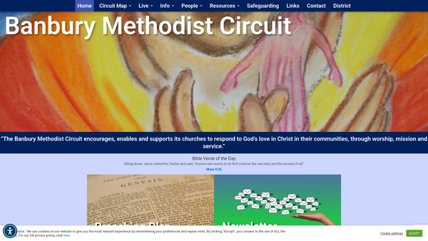 Screenshot of the Banbury Methodist Circuit website