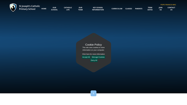 Screenshot of the Friends Of St. Joseph's School, Thame website