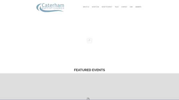 Screenshot of the Caterham Baptist Church website