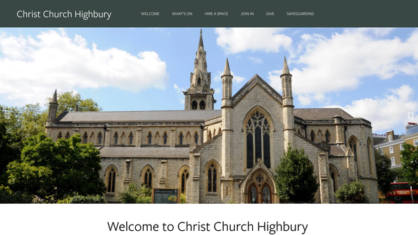 Screenshot of the The Parochial Church Council Of The Parish Of Christ Church Highbury With St. John And St. Saviour website