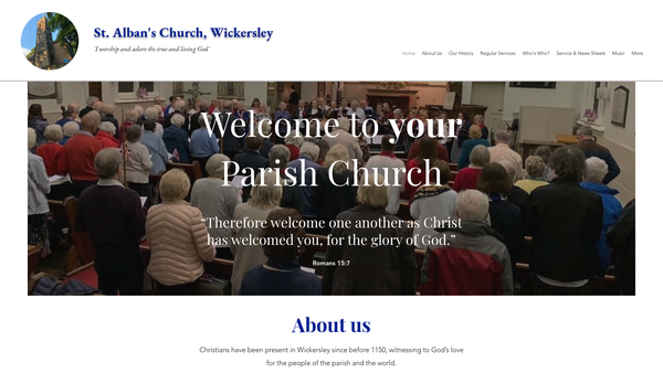 Screenshot of the The Parochial Church Council Of The Ecclesiastical Parish Of St Alban, Wickersley website