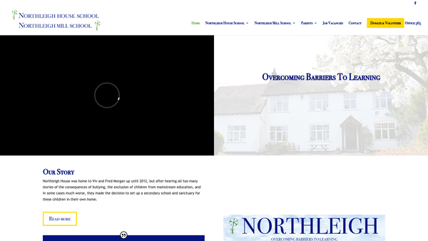 Screenshot of the Northleigh House School Ltd website