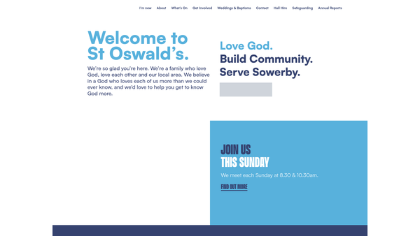 Screenshot of the The Parochial Church Council Of The Ecclesiastical Parish Of St Oswald Sowerby website