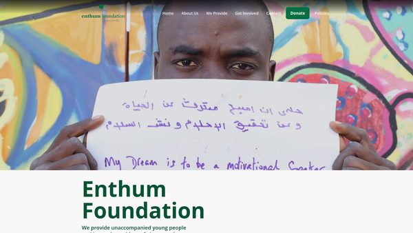 Screenshot of the The Enthum Foundation website