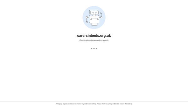 Screenshot of the Carers In Bedfordshire website