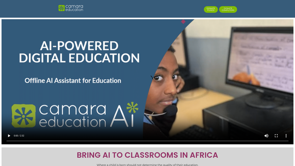 Screenshot of the Camara Education UK Ltd website