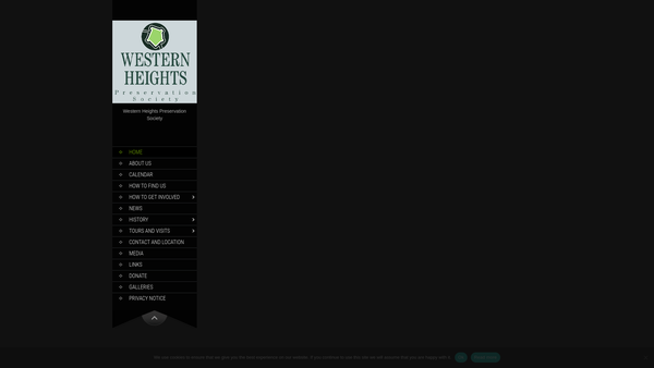Screenshot of the Western Heights Preservation Society website
