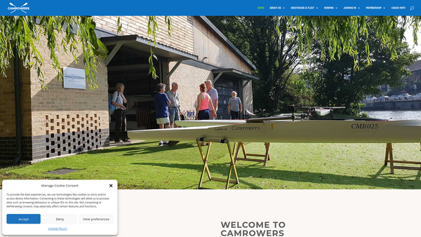 Screenshot of the Camrowers website