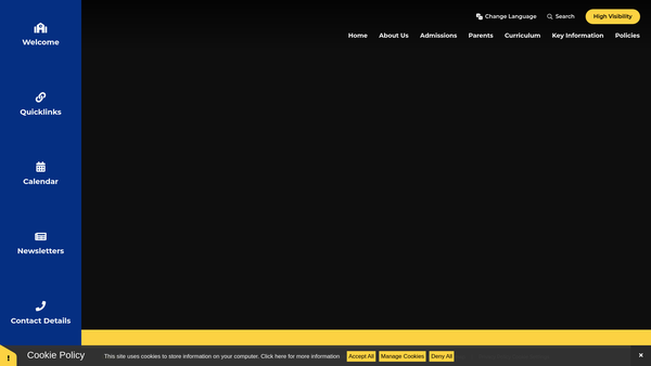 Screenshot of the Cullercoats Parents Association website
