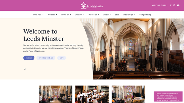Screenshot of the The Parochial Church Council Of The Ecclesiastical Parish Of Leeds City website