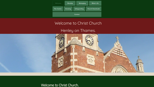 Screenshot of the Christ Church Henley-On-Thames United Reformed Church Charity website