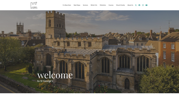 Screenshot of the The Parochial Church Council Of The Ecclesiastical Parish Of St George And St Paul, Stamford website