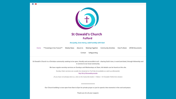 Screenshot of the The Parochial Church Council Of The Ecclesiastical Parish Of Fulford, York website
