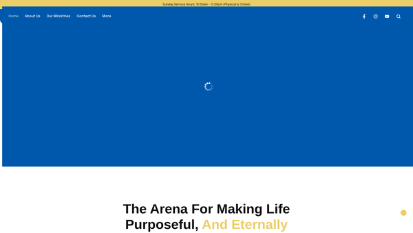 Screenshot of the Jubilee Christian Church International (United Kingdom) website