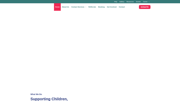 Screenshot of the Voice Of The Child website