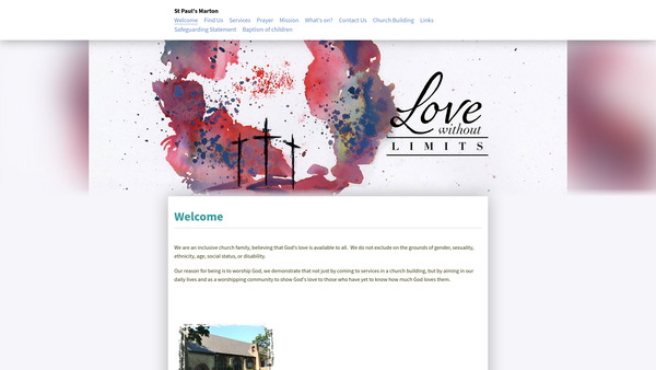 Screenshot of the The Parochial Church Council Of The Ecclesiastical Parish Of Saint Paul, Marton, Blackpool website