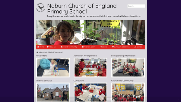 Screenshot of the Naburn Primary School PTA website