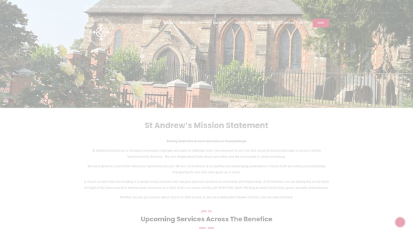 Screenshot of the The Parochial Church Council Of The Ecclesiastical Parish Of St Andrew's Countesthorpe website
